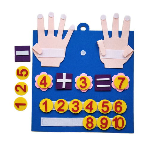 Toddler Montessori Toys Felt Finger Numbers Math Toy Children Counting Early Education Learning Game for Kids Intelligence
