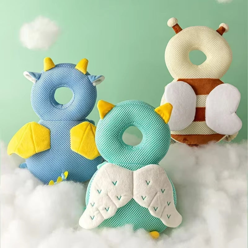 Protect Your Little One with Our Adorable 1-3T Toddler Baby Head Protector Cushion - Angel Bee Cartoon Design for Safety and Comfort