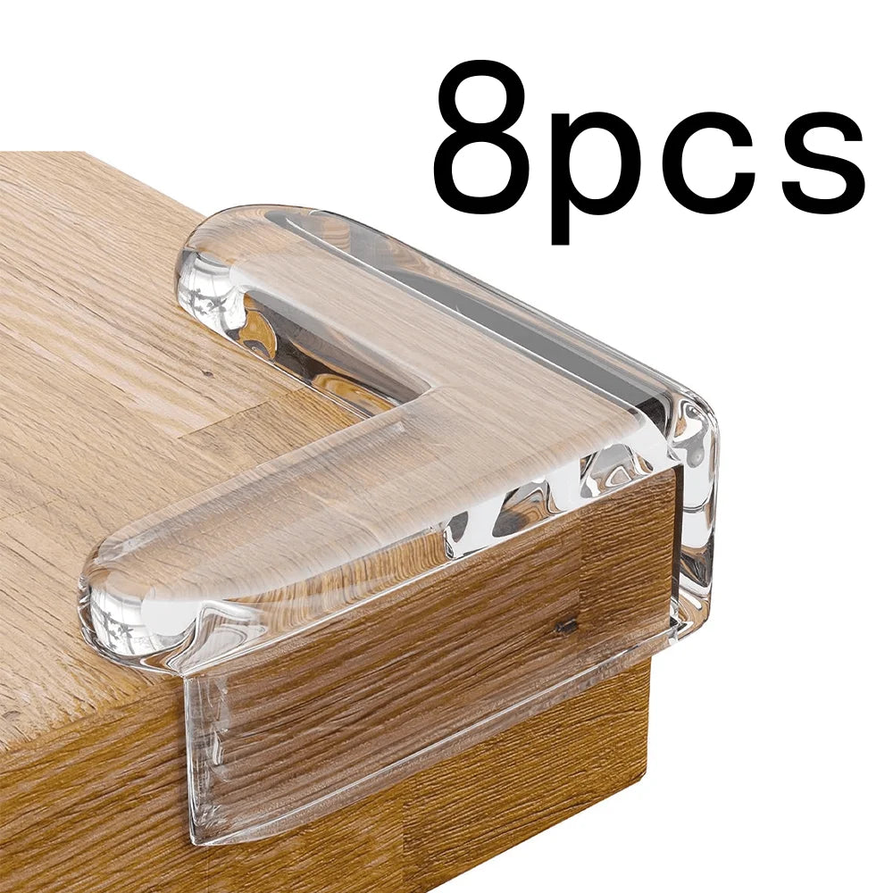 Protect Your Little Ones with Our Transparent Baby Safety Soft Rubber Table Corner Protectors - 4-12 Piece Set
