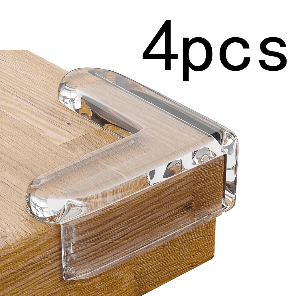 Protect Your Little Ones with Our Transparent Baby Safety Soft Rubber Table Corner Protectors - 4-12 Piece Set