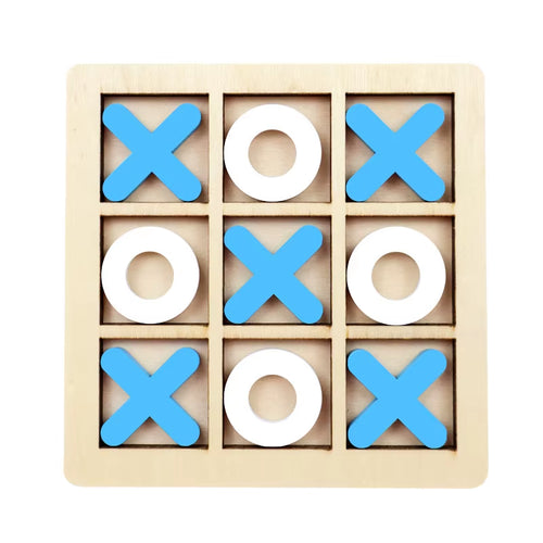 Wooden Tic Tac Toe Puzzle Game for Two Players Interactive Logic & Strategy Board Game Family Party Birthday Boys & Girls Gift