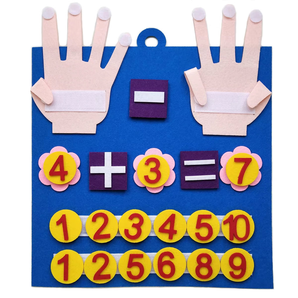 Toddler Montessori Toys Felt Finger Numbers Math Toy Children Counting Early Education Learning Game for Kids Intelligence